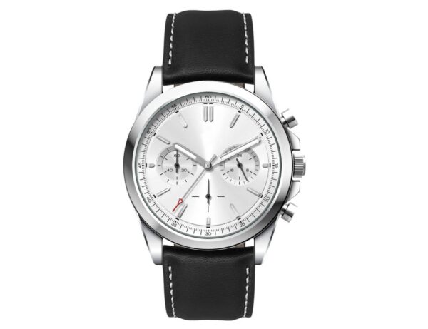 Chrono Unisex Watch, Leather Strap - Image 5