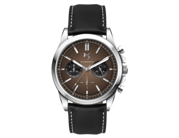 Chrono Unisex Watch, Leather Strap - Image 2