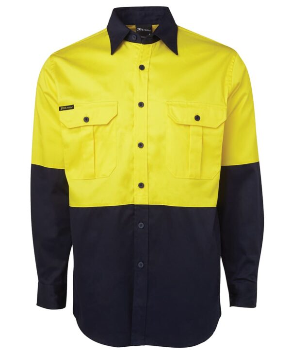 JB's Hi Vis L/S 190G Work Shirt - Image 3