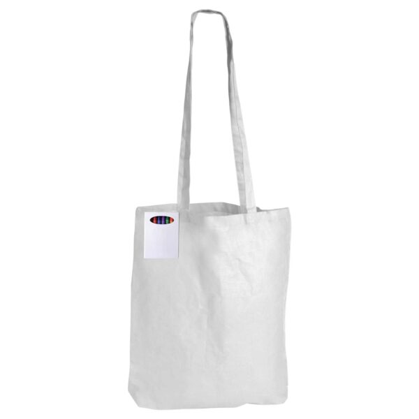 Colouring Long Handle Cotton Bag & Crayons - Image 2