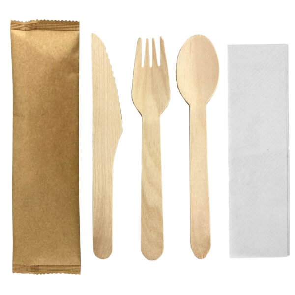 3pcs Wooden Cutlery Set - Image 3