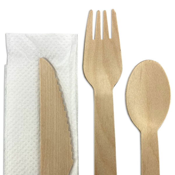 3pcs Wooden Cutlery Set - Image 4