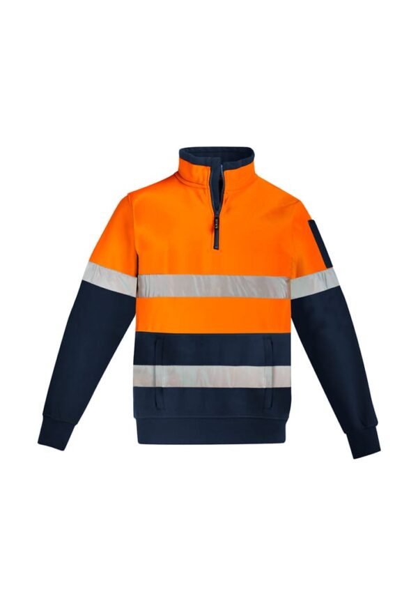 Mens Hi Vis 1/4 Zip Pullover - Hoop Taped - Image 2