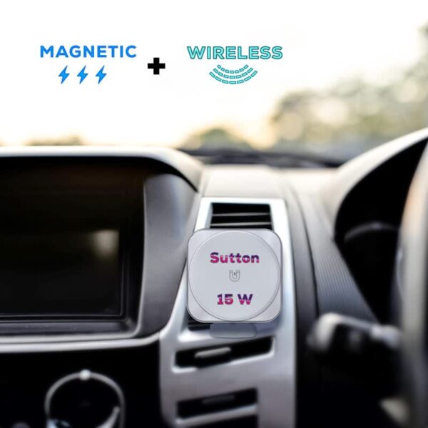 Sutton 15W Magnetic Wireless Car Charger - Image 5