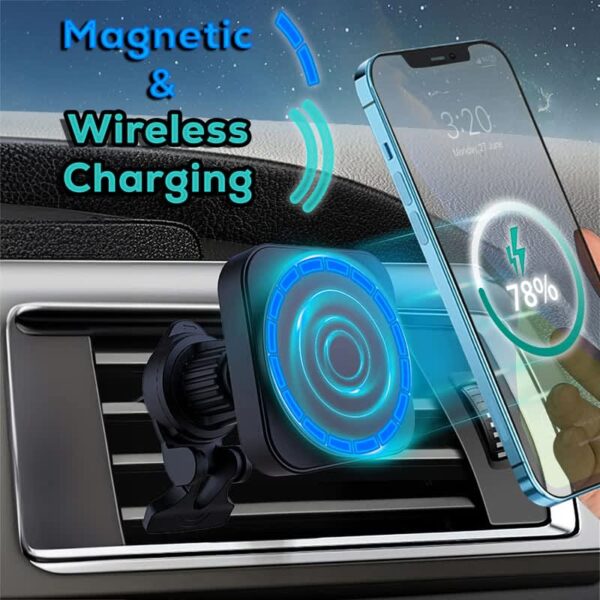 Sutton 15W Magnetic Wireless Car Charger - Image 4