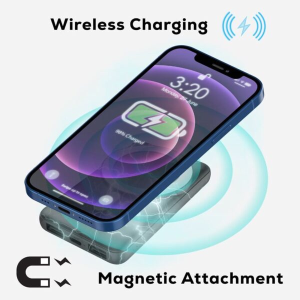 Ethan 15W Magnetic Power Bank Stand - 5000 mAh (Stock) - Image 9