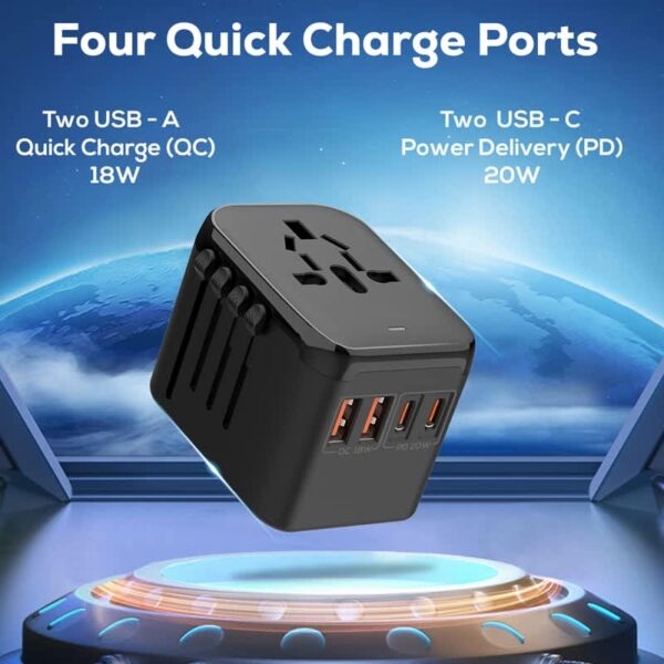 Fondi Quick Charge and Power Direct Travel Adaptor - Image 2