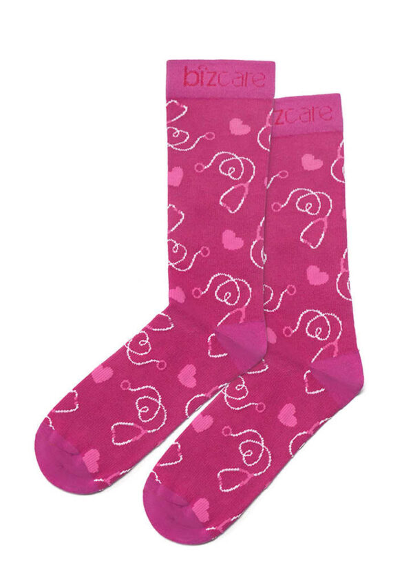 Unisex Pink Happy Feet Comfort Socks - Image 4