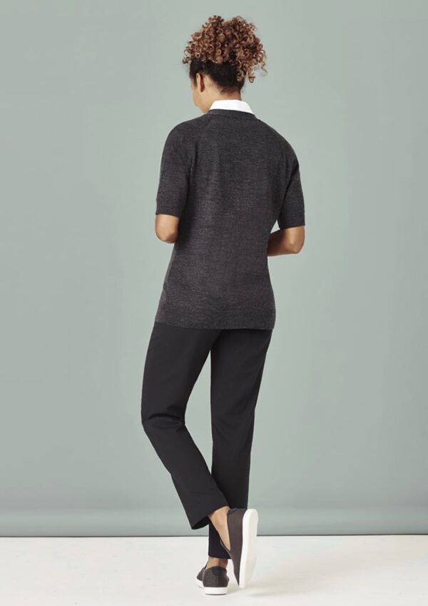 Womens Zip Front Short Sleeve Knit Cardigan - Image 6