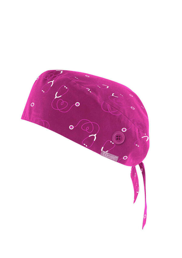 Unisex Pink Printed Scrub Cap - Image 5