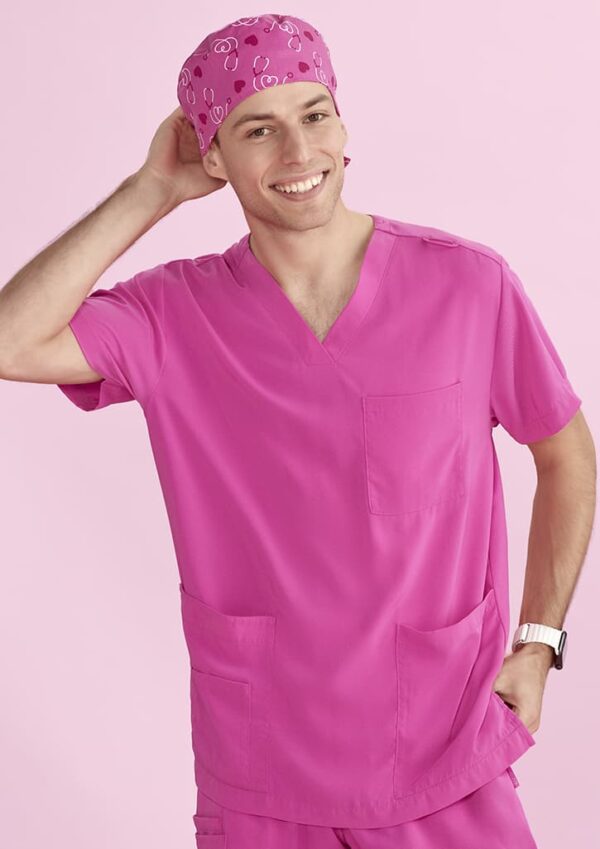 Unisex Pink Printed Scrub Cap - Image 3