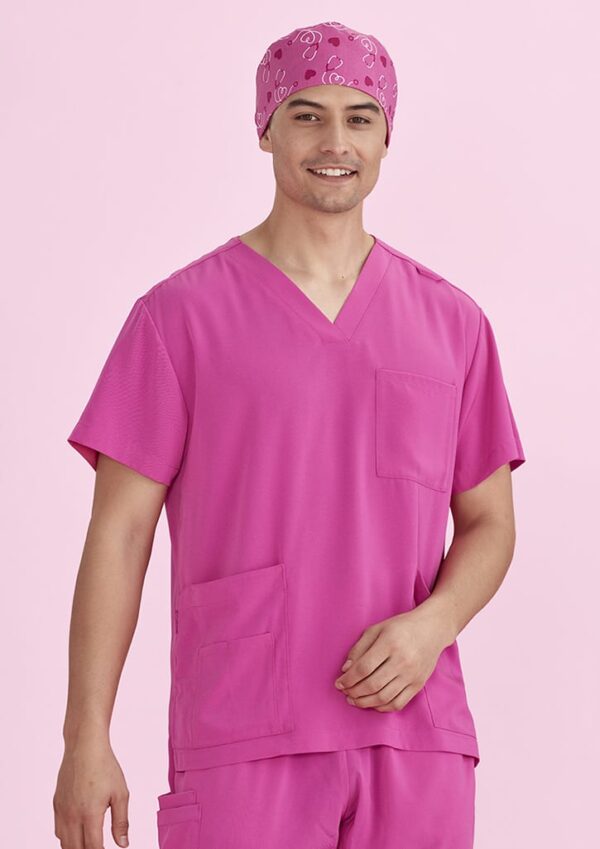 Unisex Pink Printed Scrub Cap - Image 4