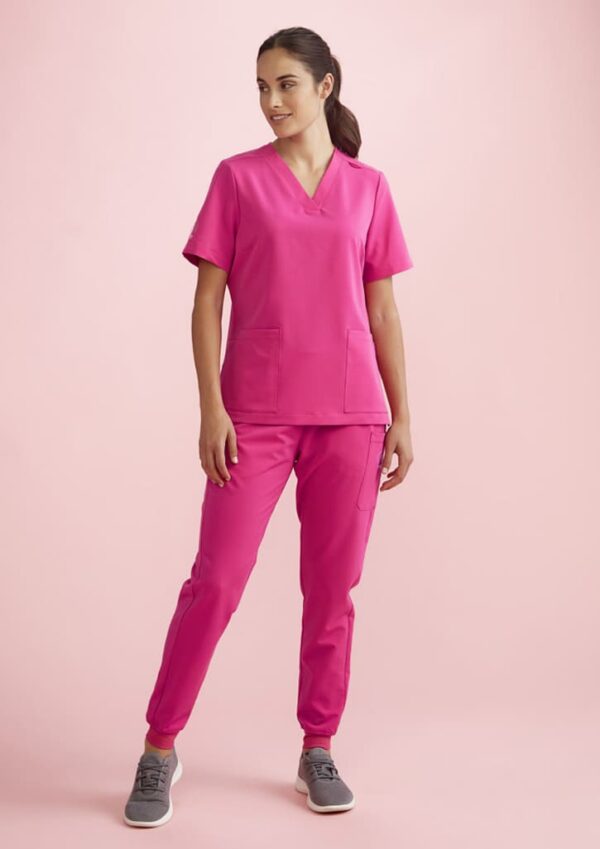 Womens Pink Jogger Scrub Pant - Image 2