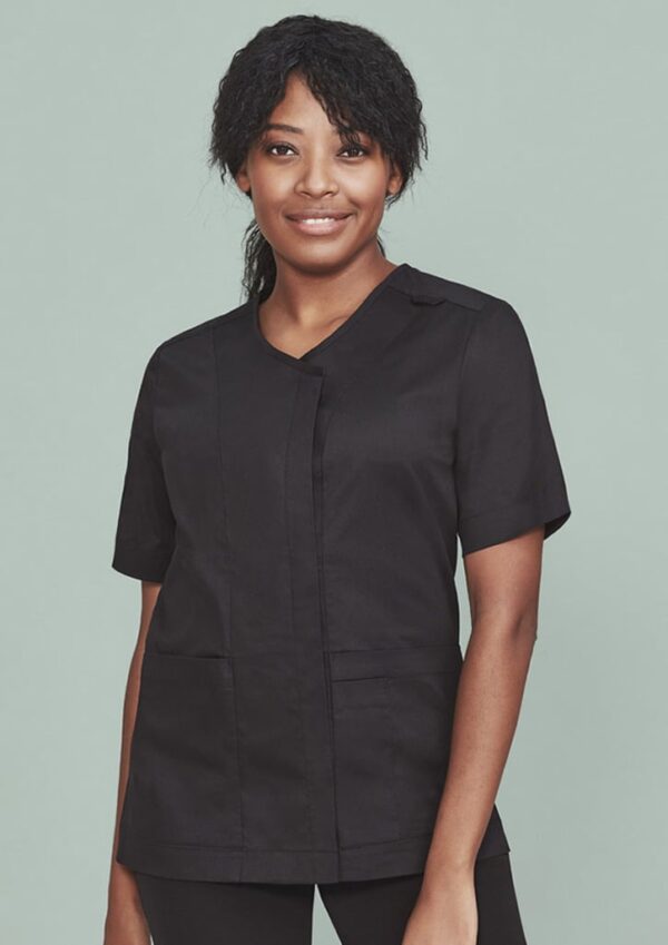 Womens Parks Zip Front Crossover Scrub Top - Image 2