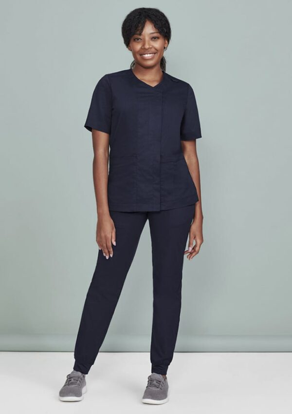 Womens Parks Zip Front Crossover Scrub Top - Image 12
