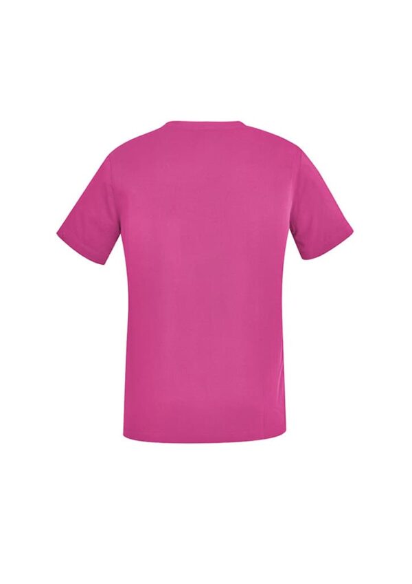 Unisex Pink V-Neck Scrub Top - Image 6