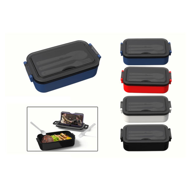 Lunch Box Includes Fork, Knife And Spoon