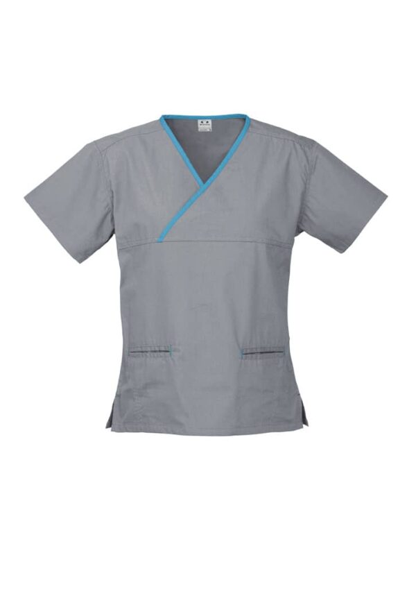 Classic Womens Contrast Crossover Scrub Top - Image 11
