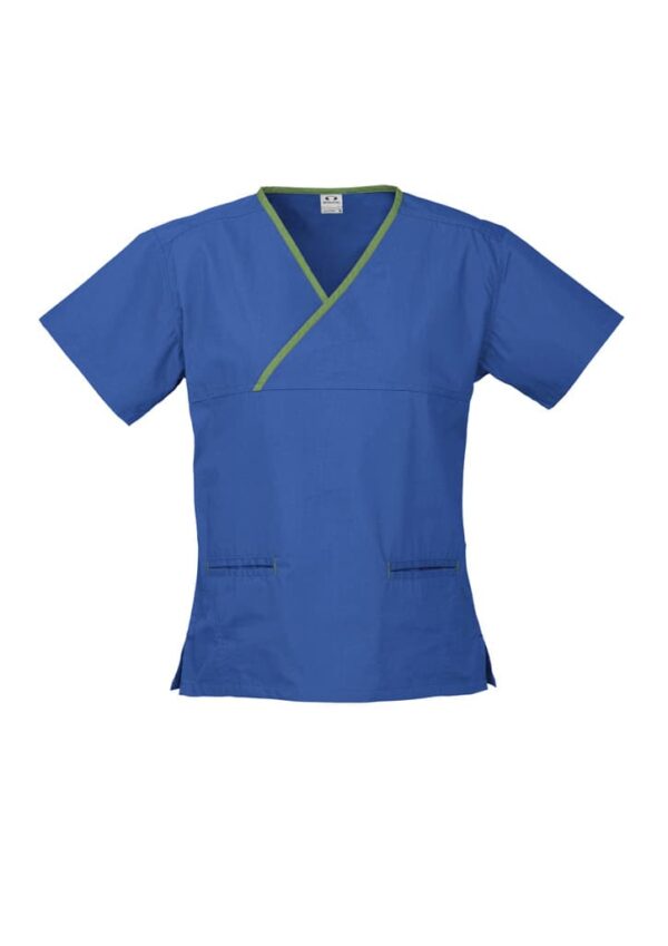 Classic Womens Contrast Crossover Scrub Top - Image 6