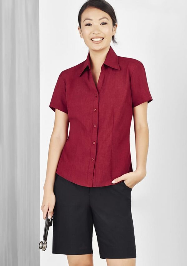 Oasis Ladies Plain Short Sleeve Shirt - Image 7