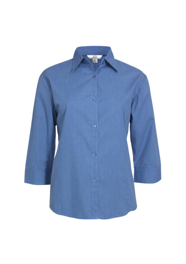 Womens Micro Check 3/4 Sleeve Shirt - Image 6