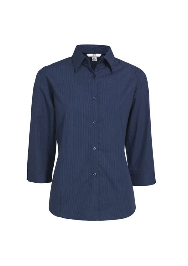 Womens Micro Check 3/4 Sleeve Shirt - Image 4