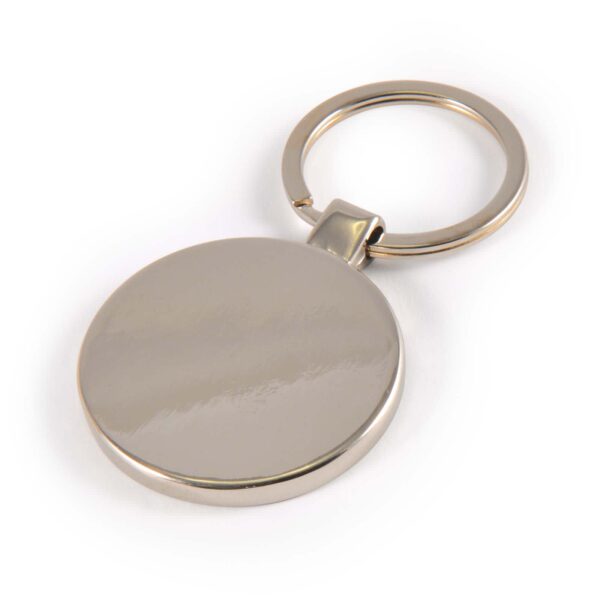 Circle Bamboo Zinc Keytag - Image 3