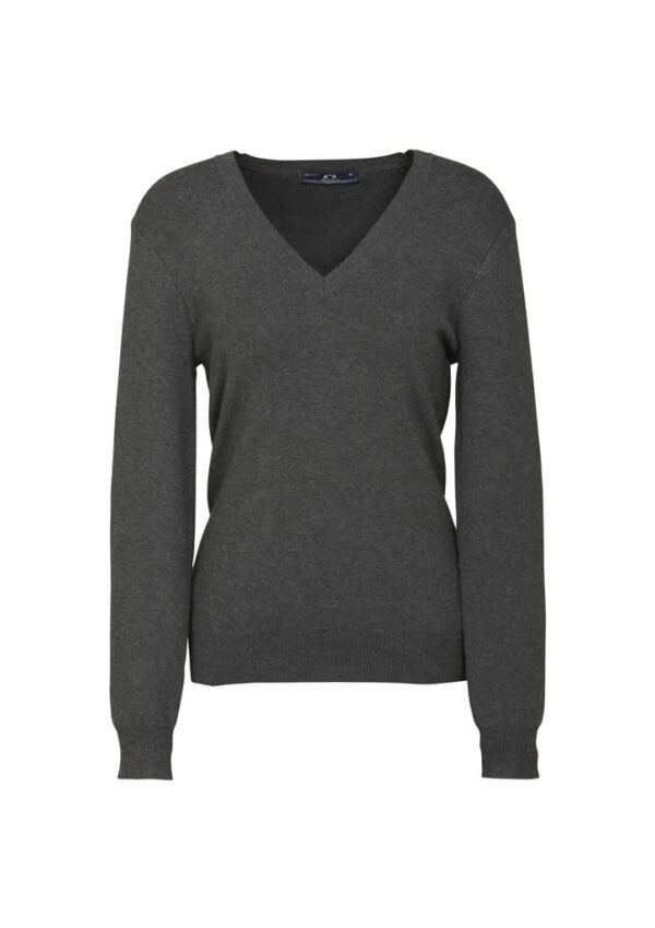 Womens V-Neck Knit Pullover - Image 6