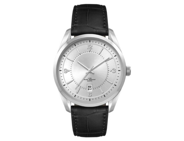 Mens Casual Dress Watch, Leather Strap - Image 2