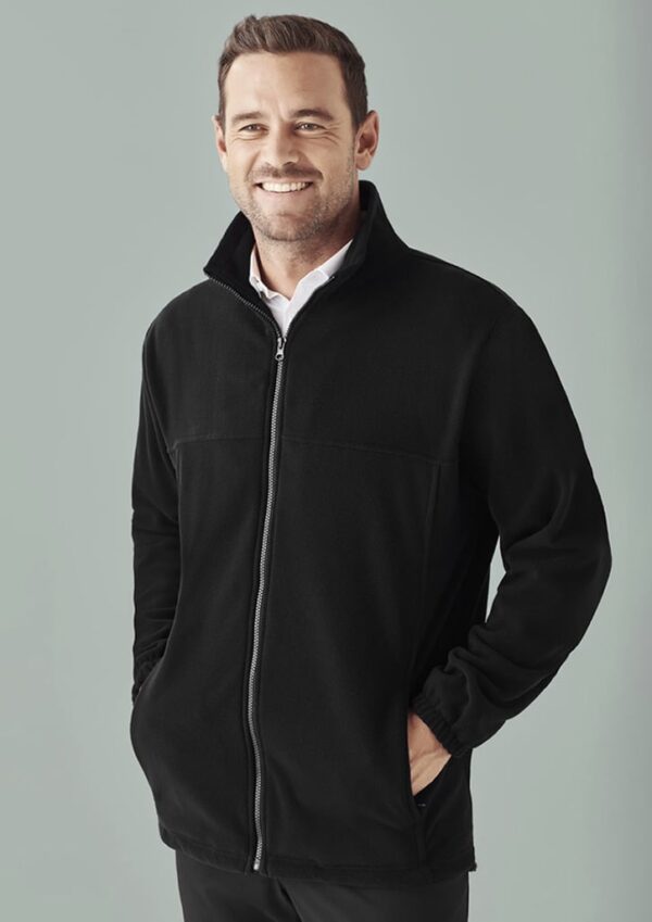 Mens Plain Micro Fleece Jacket - Image 9