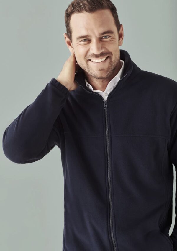 Mens Plain Micro Fleece Jacket - Image 2