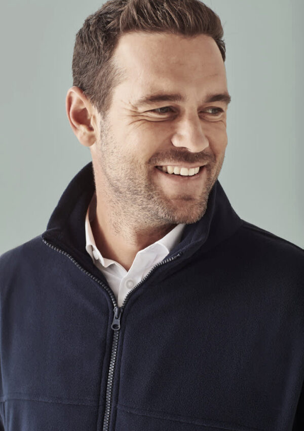 Mens Plain Micro Fleece Jacket - Image 3
