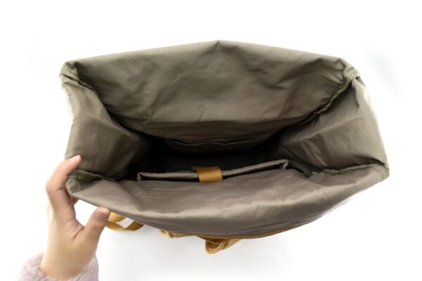 Green Leaf Kraft Paper Laptop Backpack - Image 6