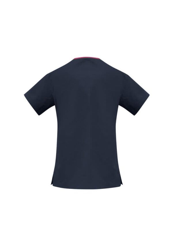 Classic Womens Contrast Crossover Scrub Top - Image 4