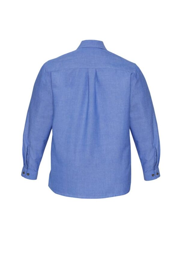 Mens Chambray Long Sleeve Shirt - Image 3