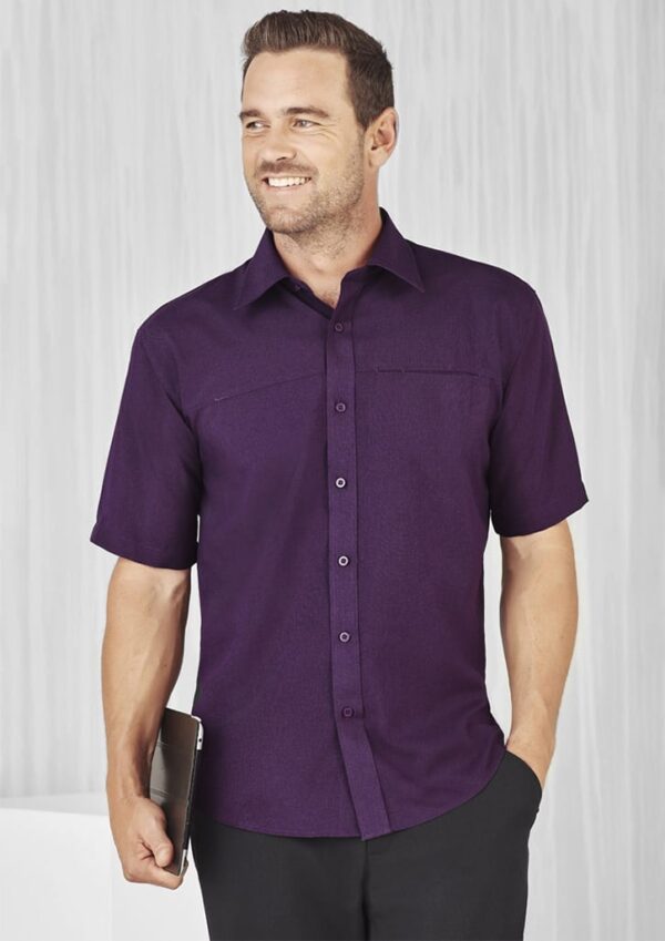 Oasis Mens Plain Short Sleeve Shirt - Image 6