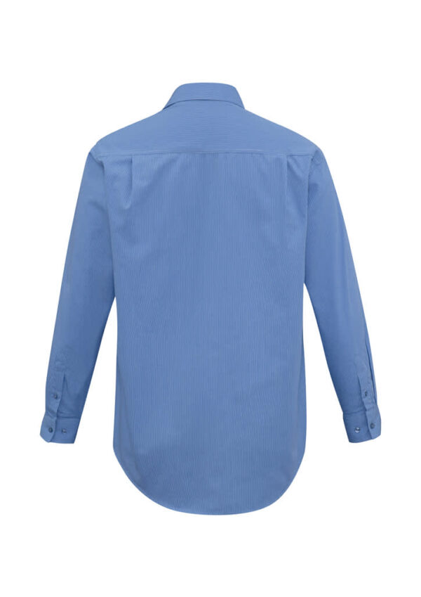 Mens Micro Check Long Sleeve Shirt - Image 5