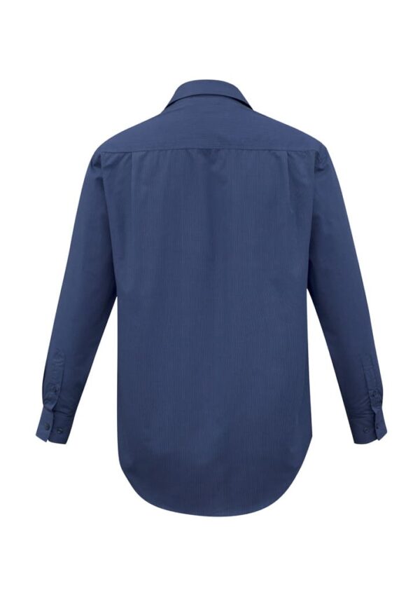 Mens Micro Check Long Sleeve Shirt - Image 3