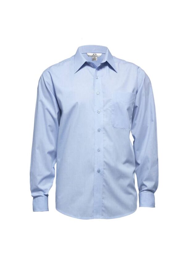 Mens Micro Check Long Sleeve Shirt - Image 6