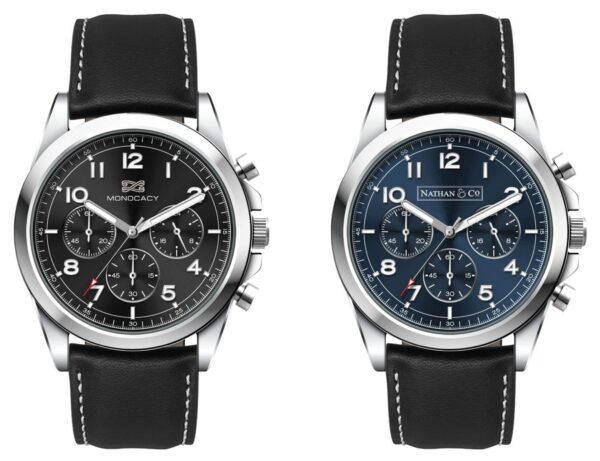 Chrono Unisex Watch, Leather Strap