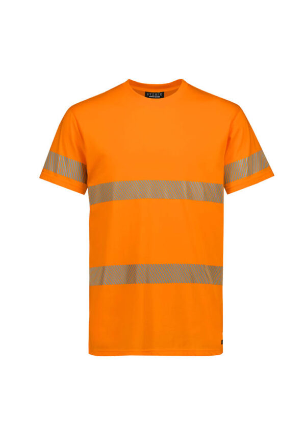 Mens Hi Vis Segmented Tape Cotton Tee Shirt - Image 4