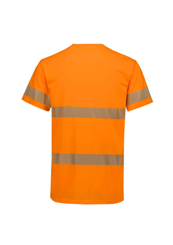 Mens Hi Vis Segmented Tape Cotton Tee Shirt - Image 5