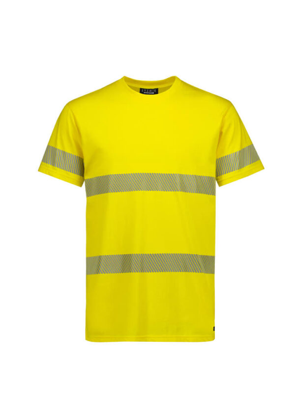 Mens Hi Vis Segmented Tape Cotton Tee Shirt - Image 2
