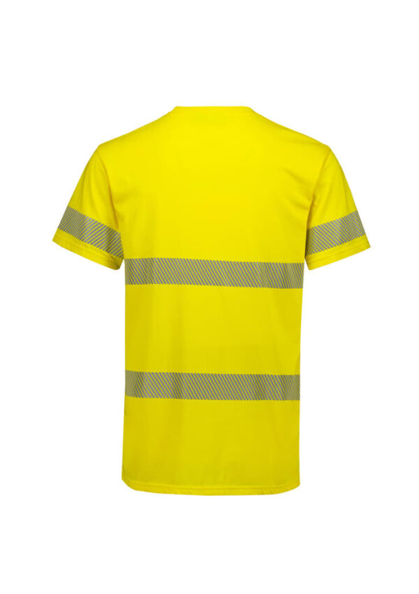 Mens Hi Vis Segmented Tape Cotton Tee Shirt - Image 3