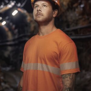 Mens Hi Vis Segmented Tape Cotton Tee Shirt