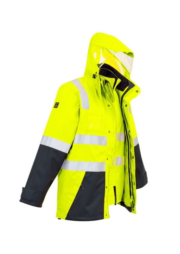 Mens Hi Vis 4 In 1 Waterproof Jacket - Image 4