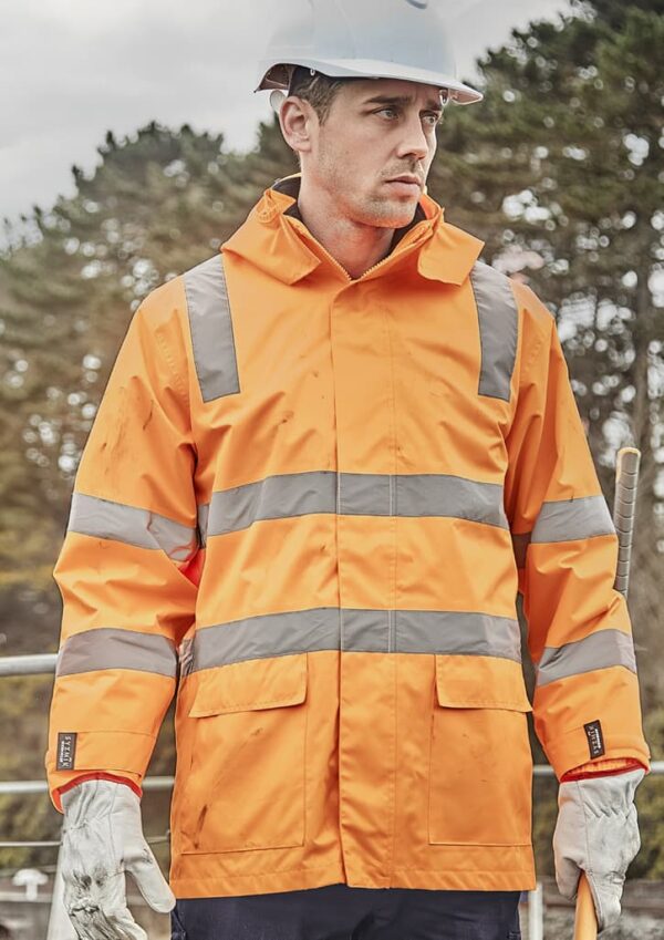 Unisex Hi Vis VIC Rail 4 In 1 Waterproof Jacket