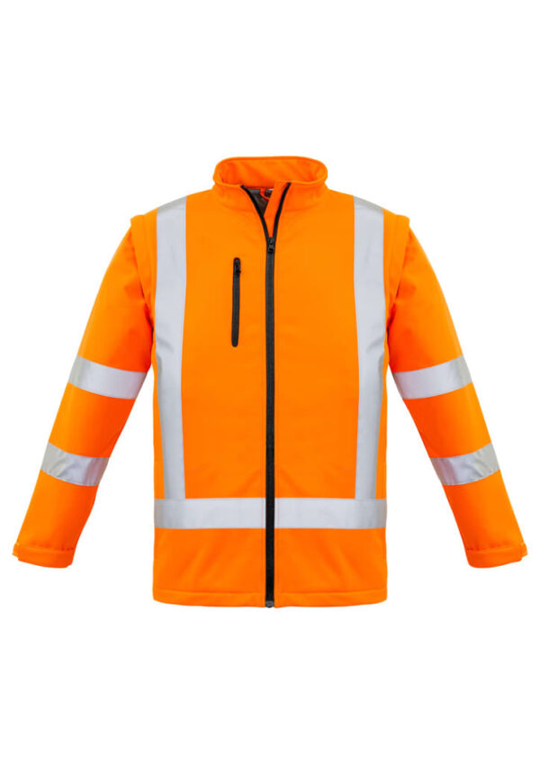 Unisex Hi Vis X Back 2 In 1 Softshell Jacket - Image 2