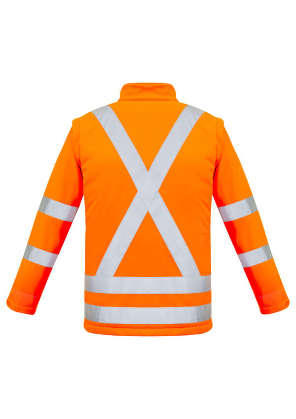 Unisex Hi Vis X Back 2 In 1 Softshell Jacket - Image 3