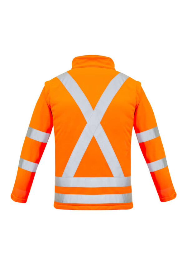 Womens Hi Vis NSW Rail X Back 2 In 1 Softshell Jacket - Image 3